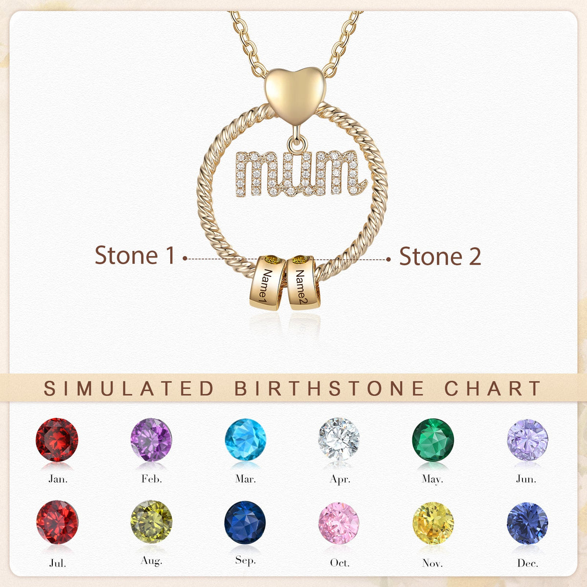 Mother's Gift Custom Mom Necklace