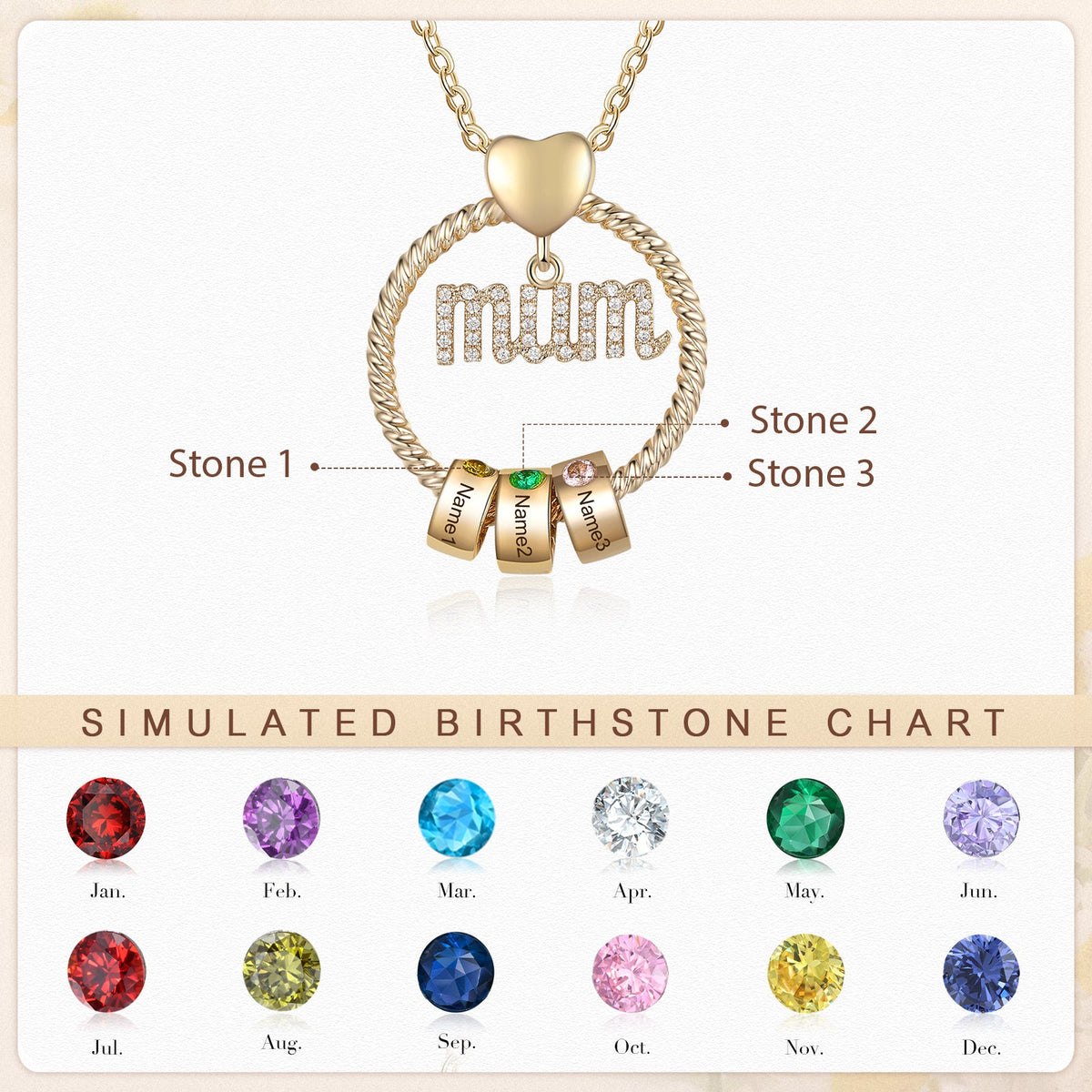 Mother's Gift Custom Mom Necklace