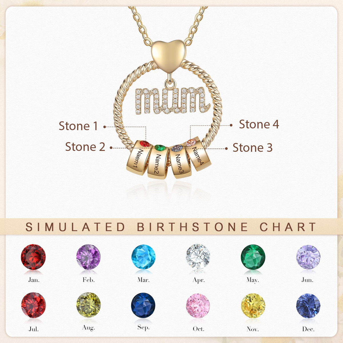 Mother's Gift Custom Mom Necklace