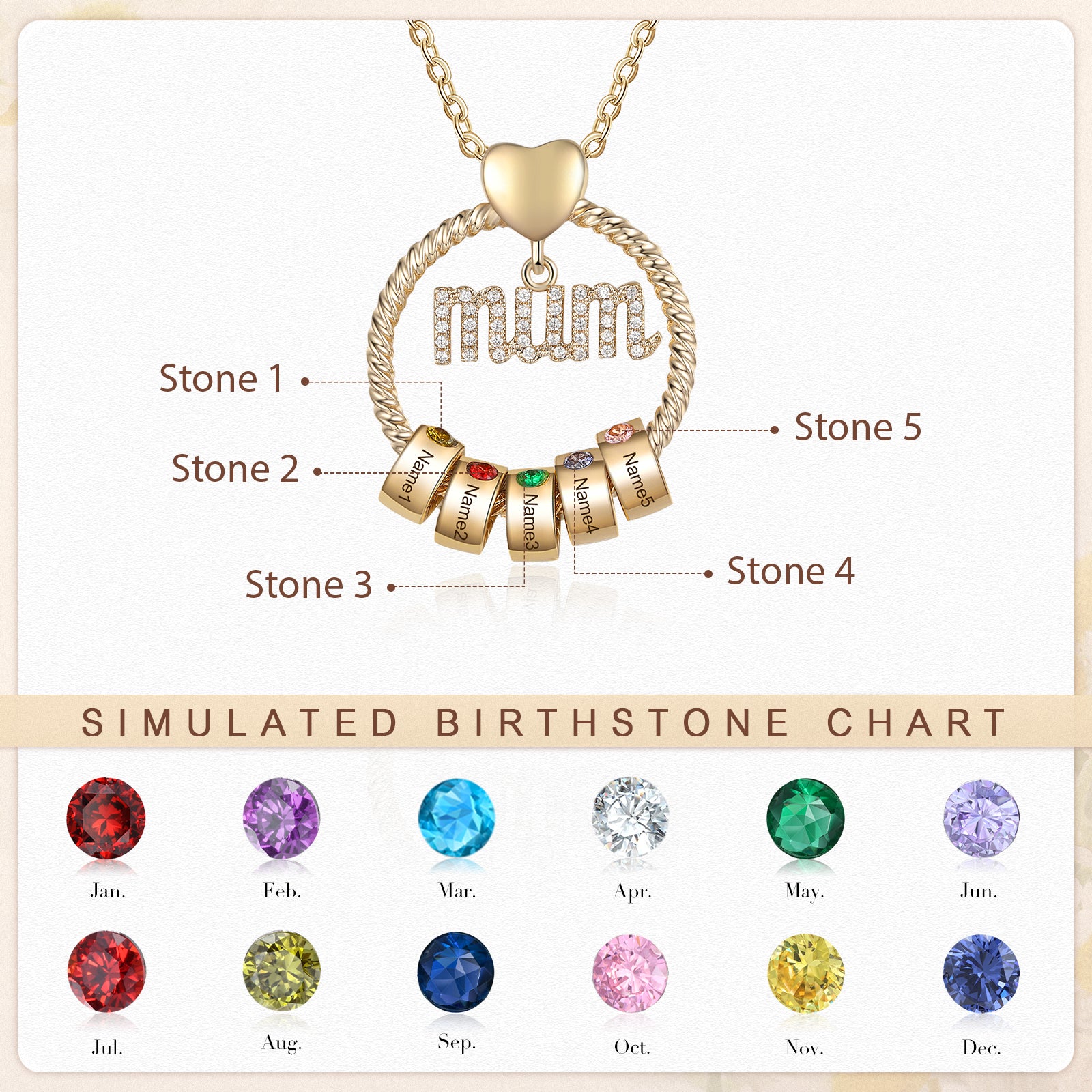 Mother's Gift Custom Mom Necklace