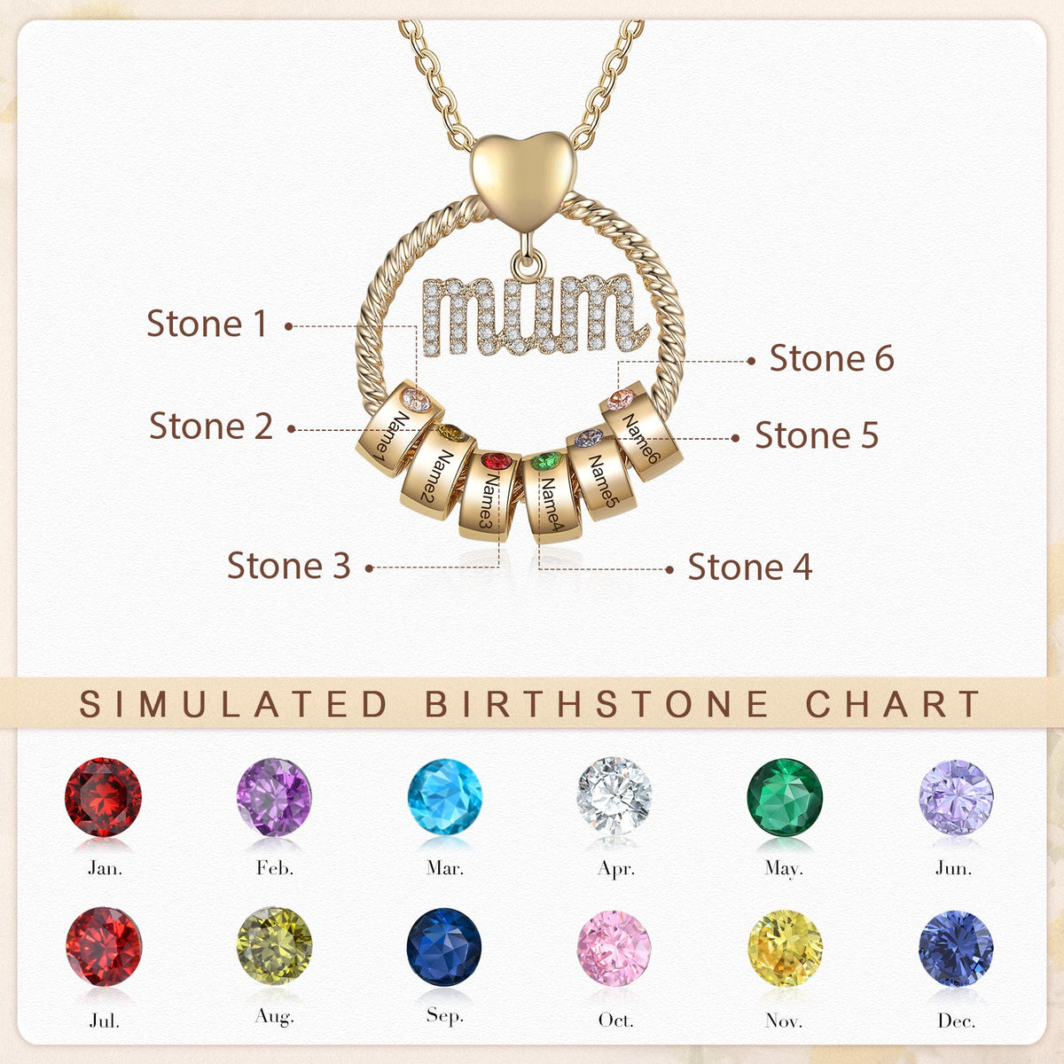 Mother's Gift Custom Mom Necklace