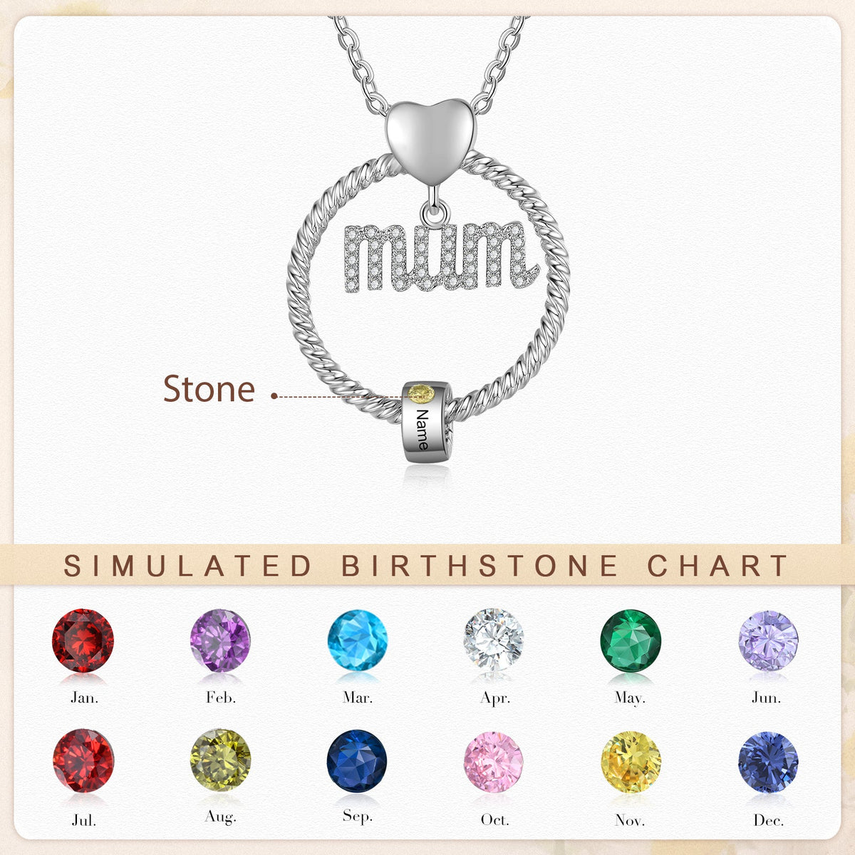 Mother's Gift Custom Mom Necklace