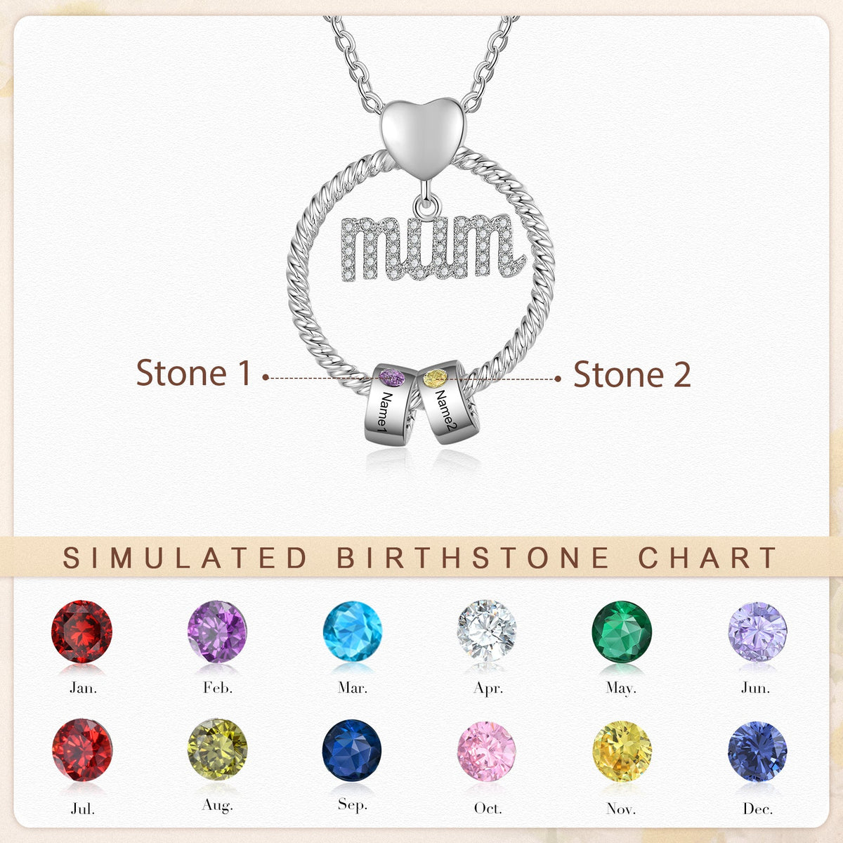 Mother's Gift Custom Mom Necklace