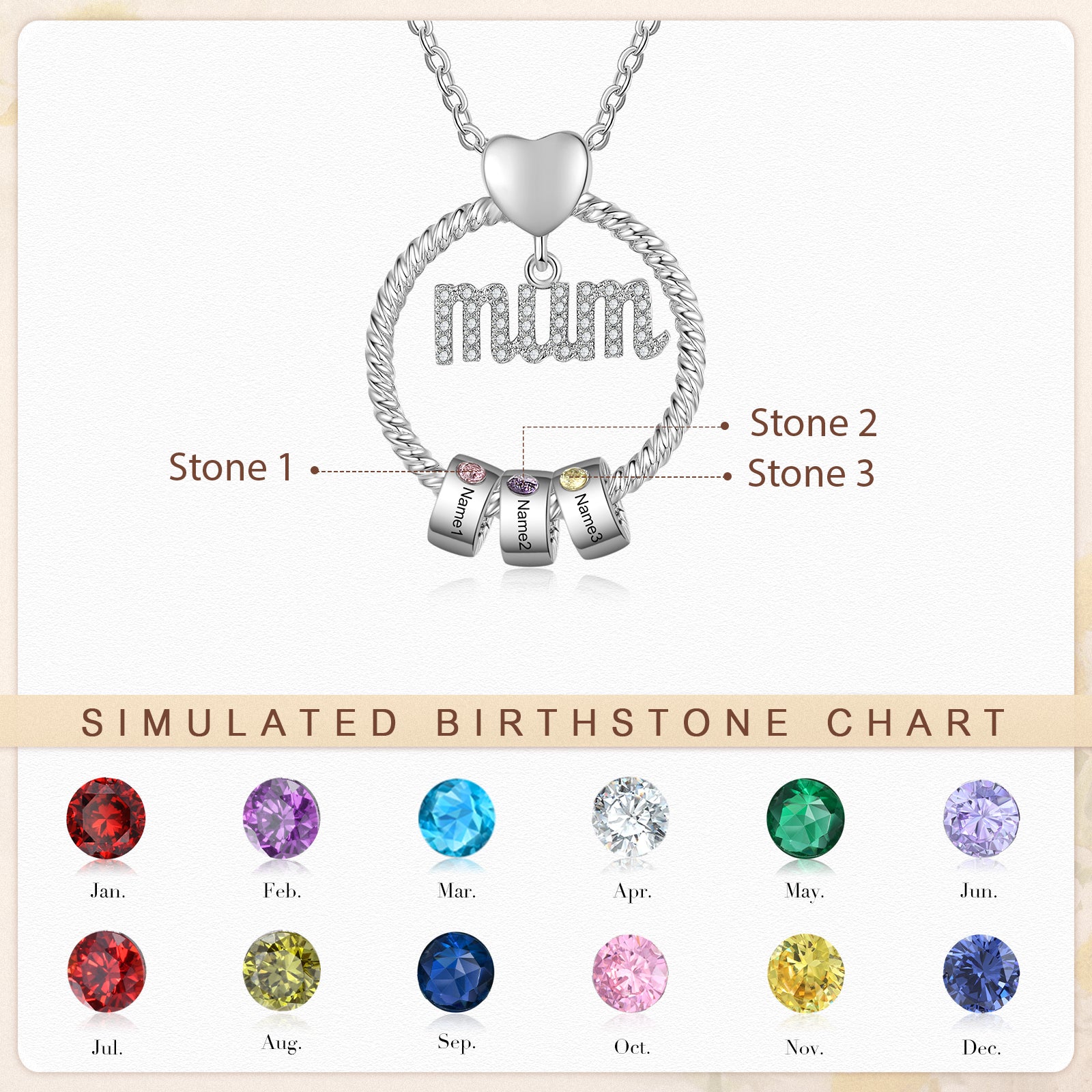 Mother's Gift Custom Mom Necklace