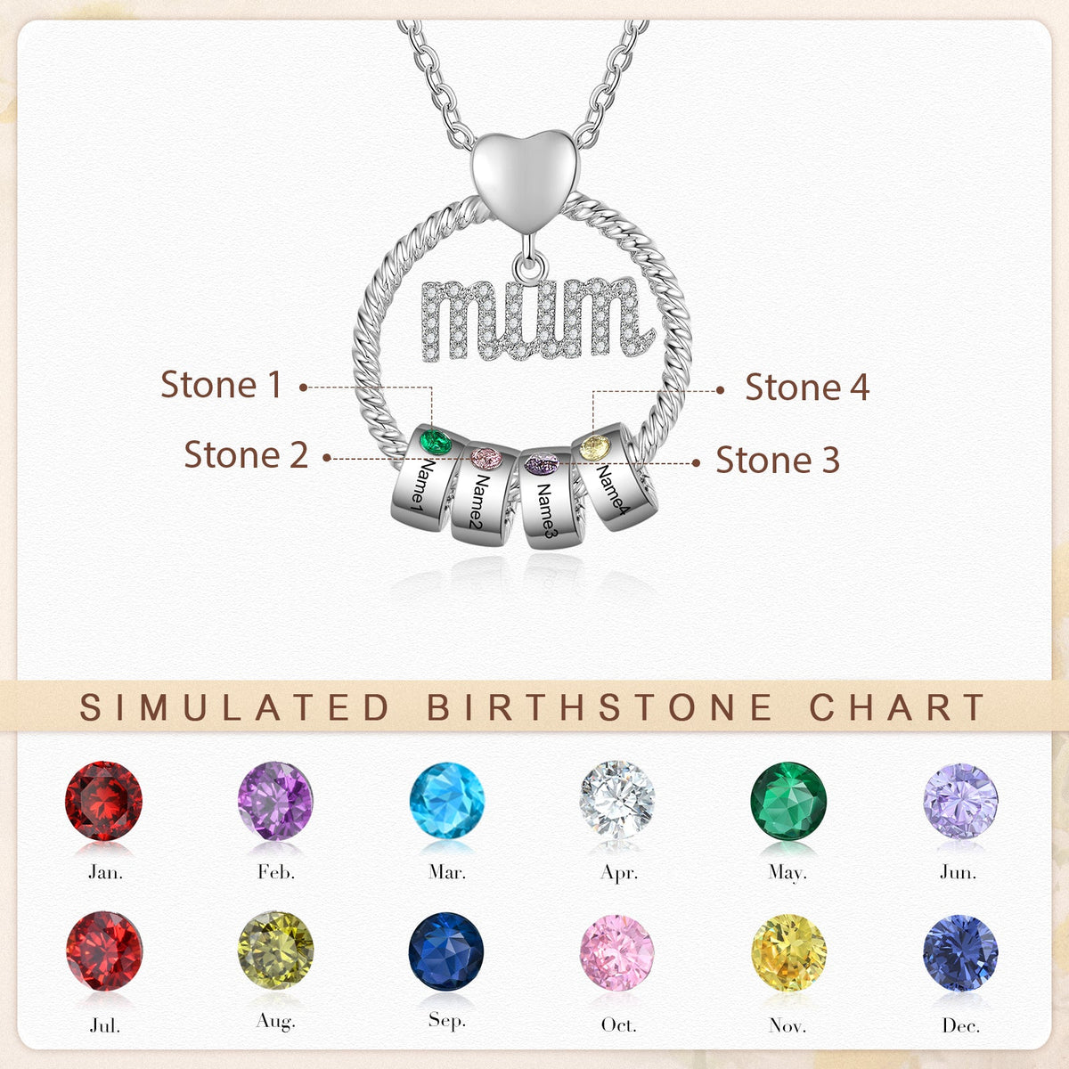 Mother's Gift Custom Mom Necklace