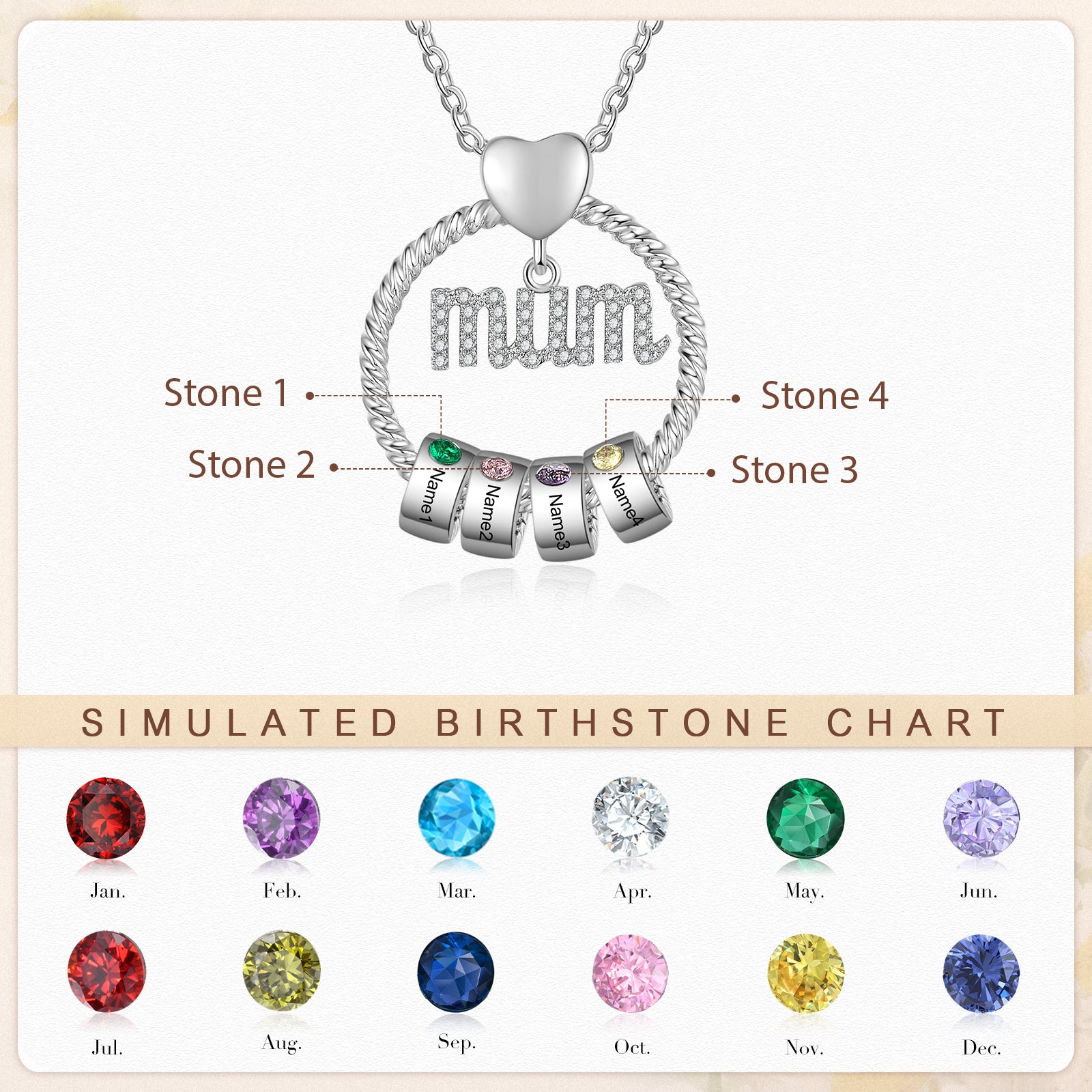 Mother's Gift Custom Mom Necklace