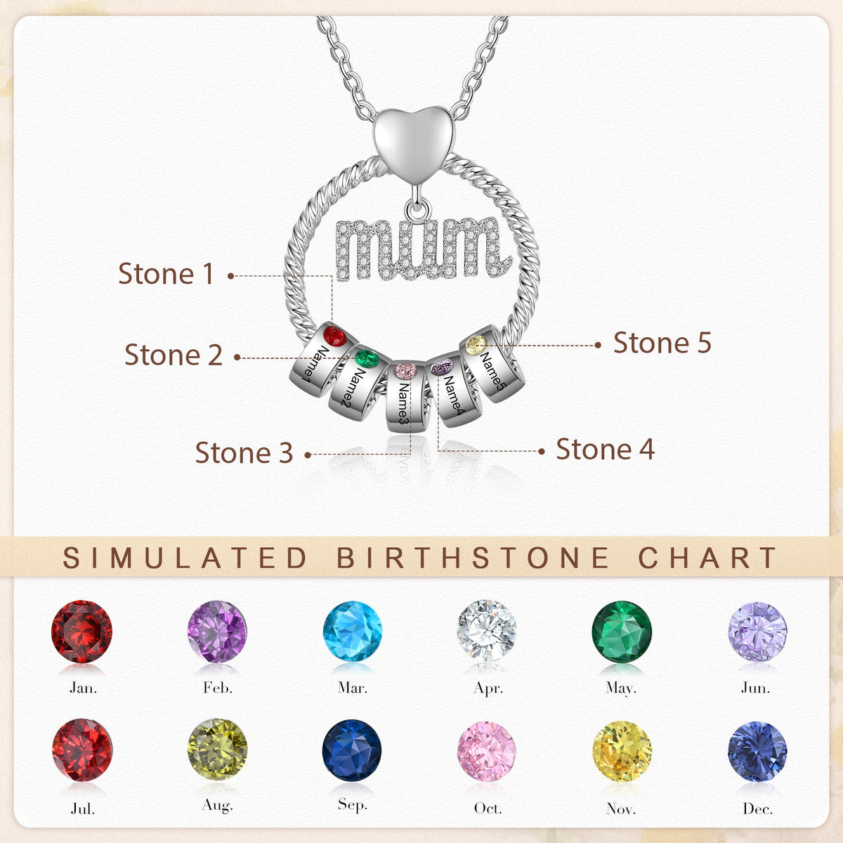 Mother's Gift Custom Mom Necklace