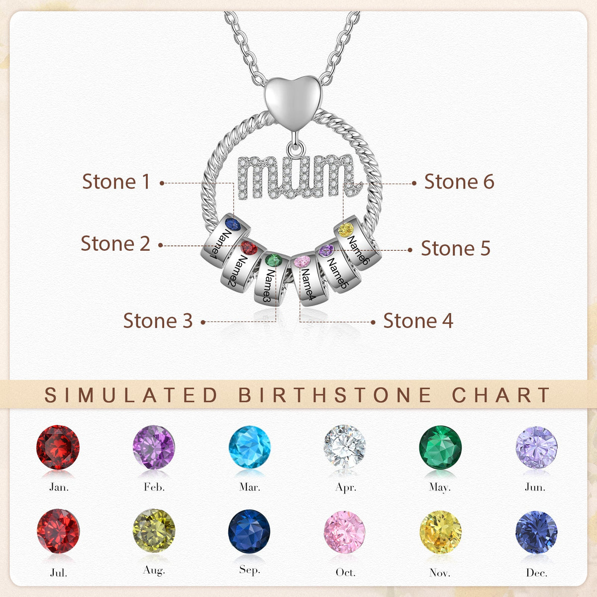 Mother's Gift Custom Mom Necklace