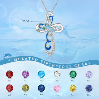 Custom Dolphin Cross Necklace