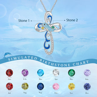 Custom Dolphin Cross Necklace