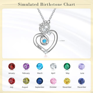 Custom Foot Heart Necklace