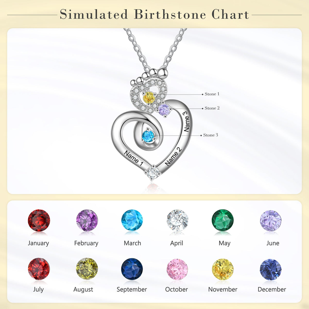 Custom Foot Heart Necklace