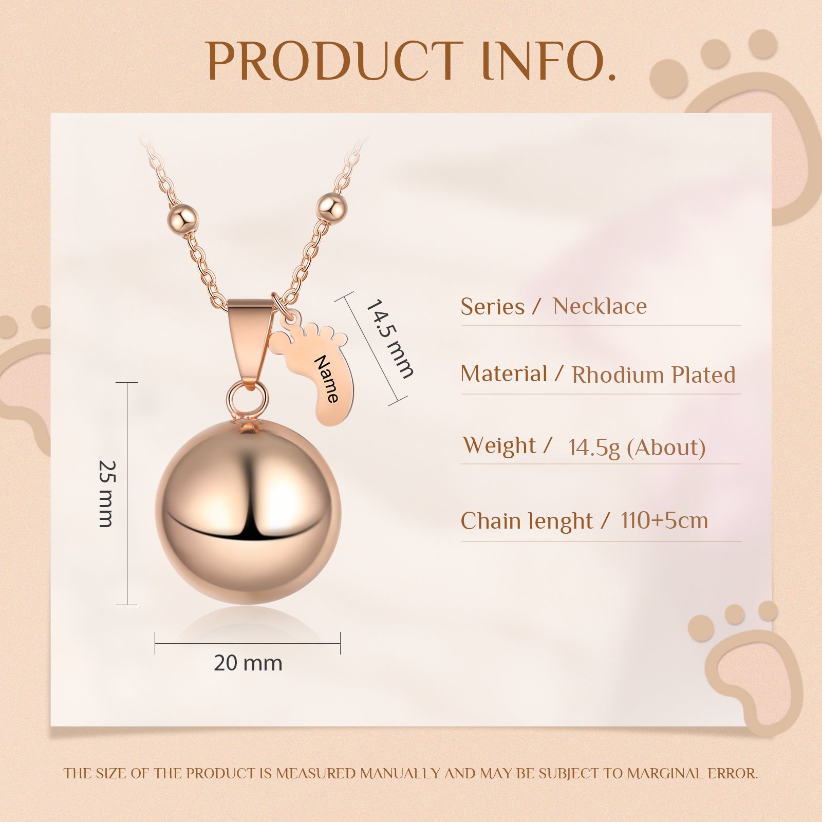 Prenatal Education Bell Necklace