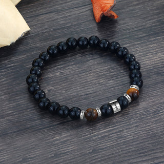 Custom Name Tiger Eye Stone Bracelet
