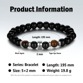 Custom Name Tiger Eye Stone Bracelet