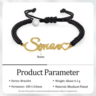 Custom Name Couple Bracelet