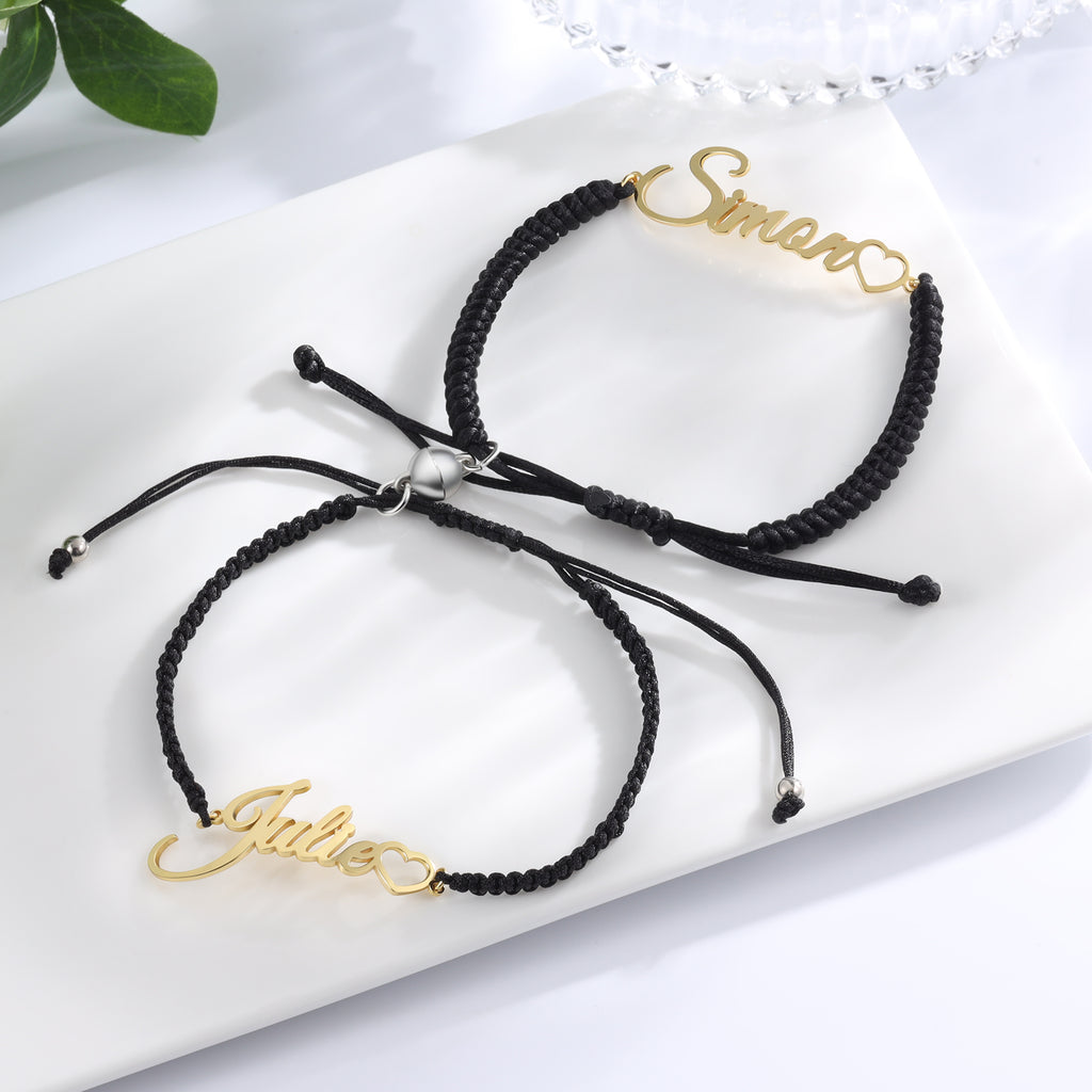 Custom Name Couple Bracelet