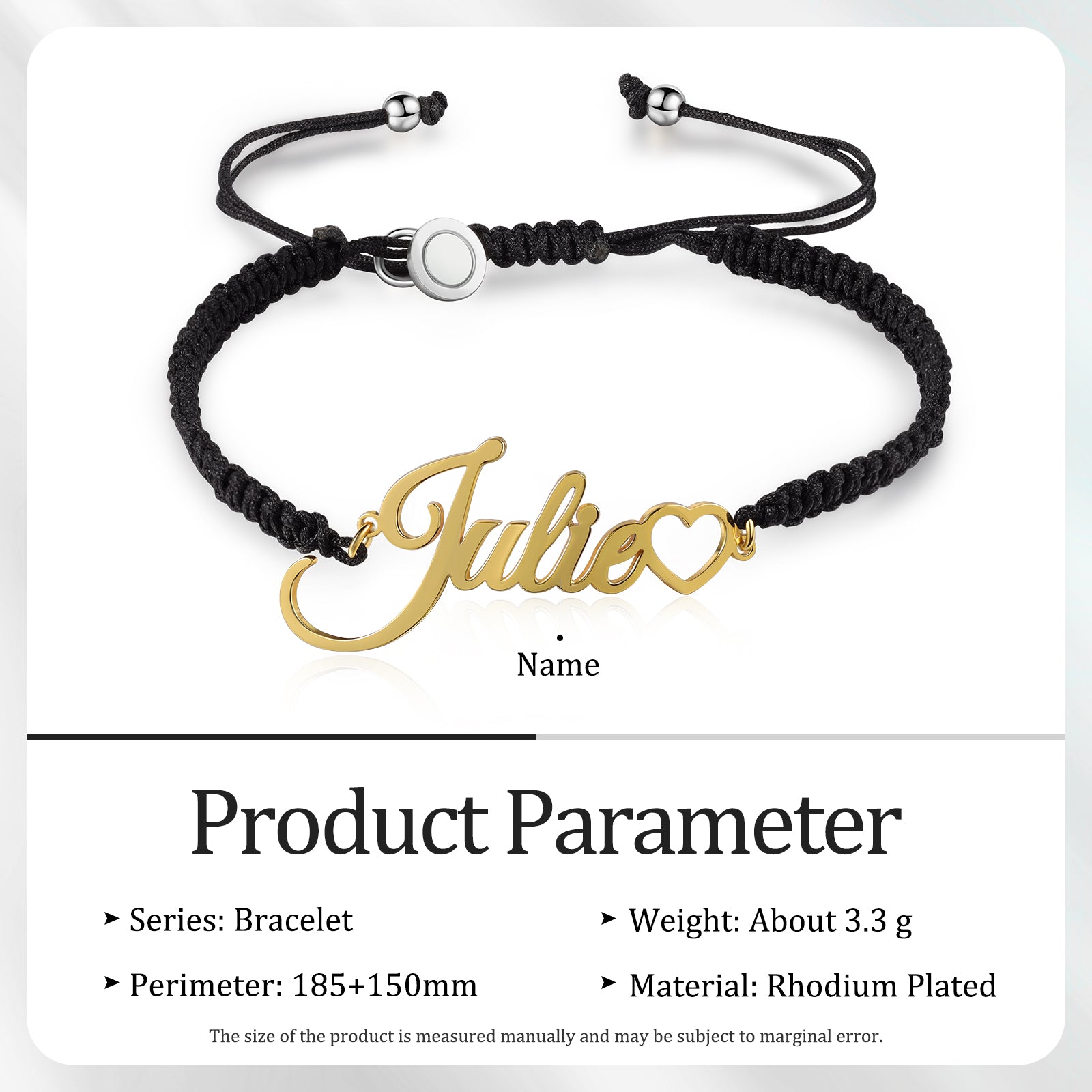 Custom Name Couple Bracelet