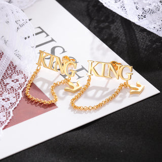 Custom Name Earring with Crown