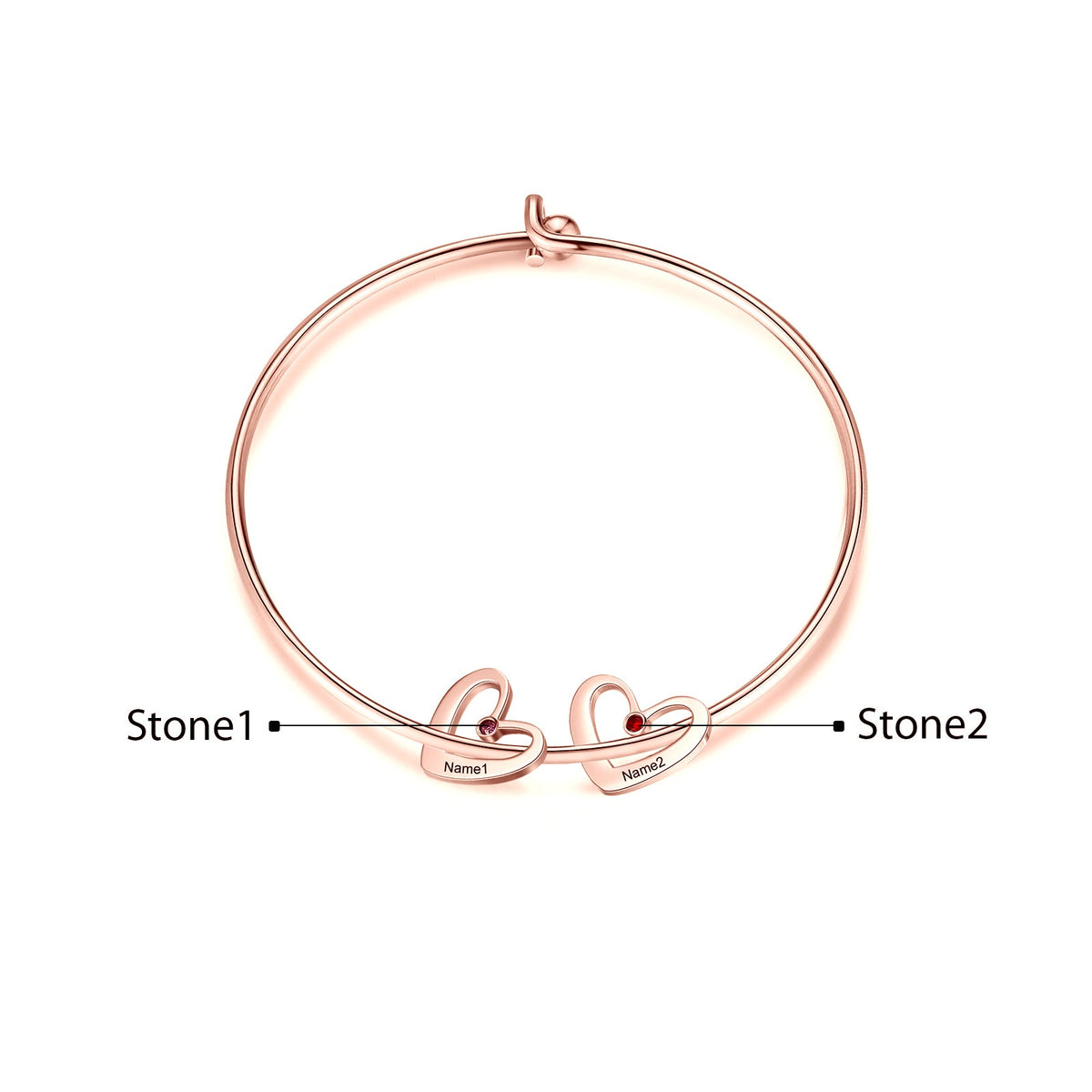 Custom Heart Charm Bracelet