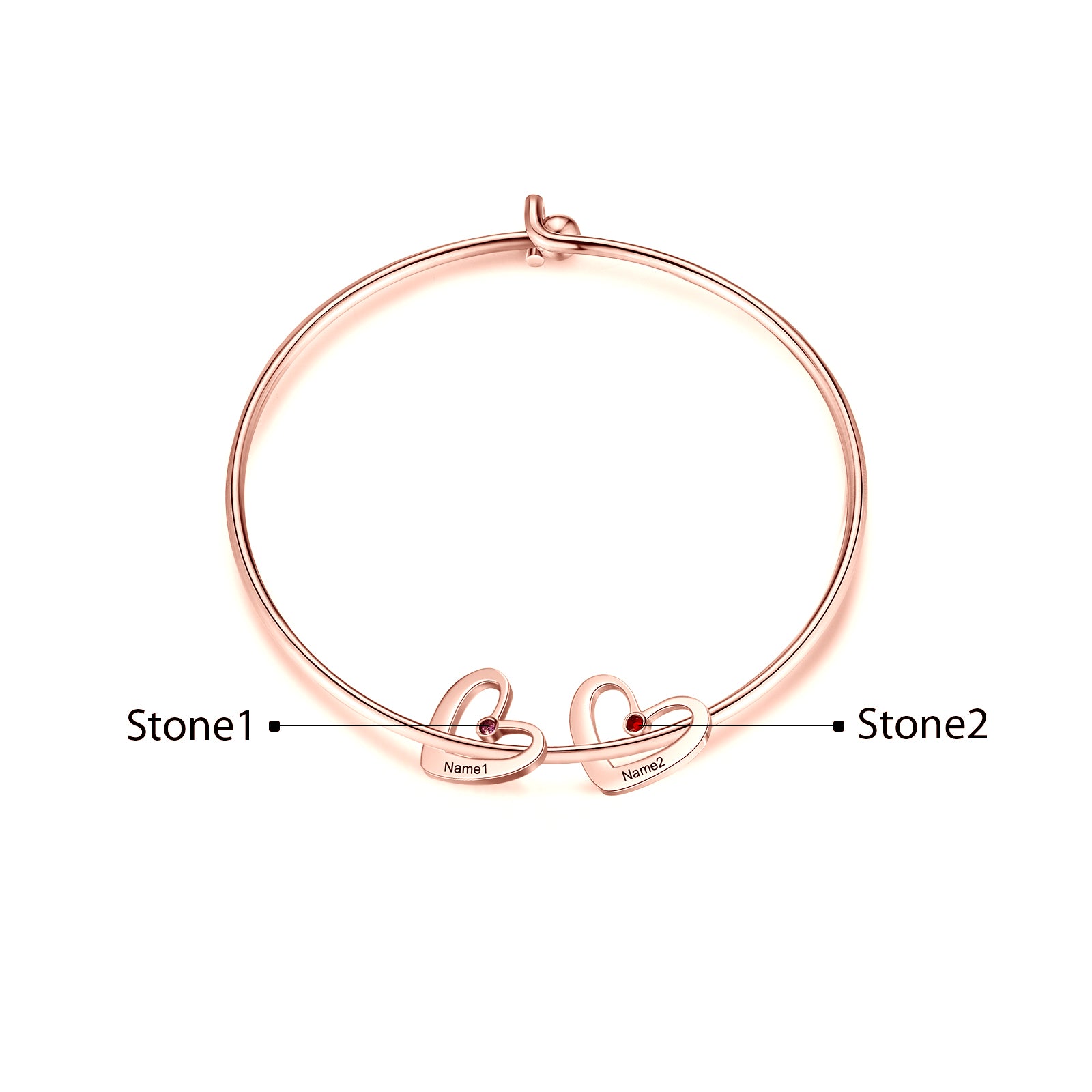 Custom Heart Charm Bracelet