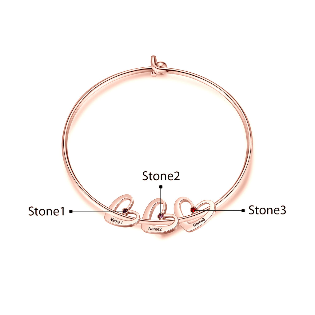 Custom Heart Charm Bracelet