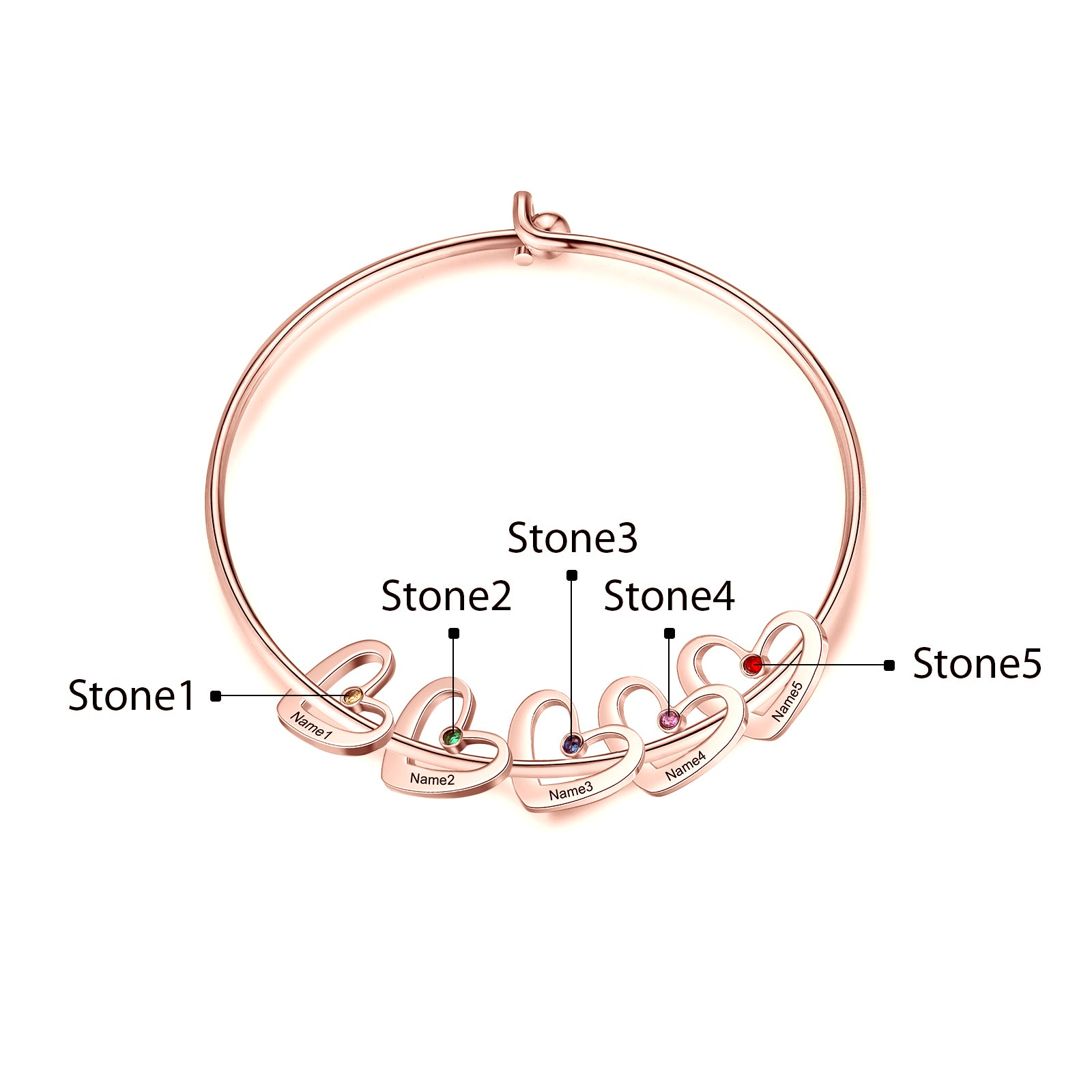 Custom Heart Charm Bracelet
