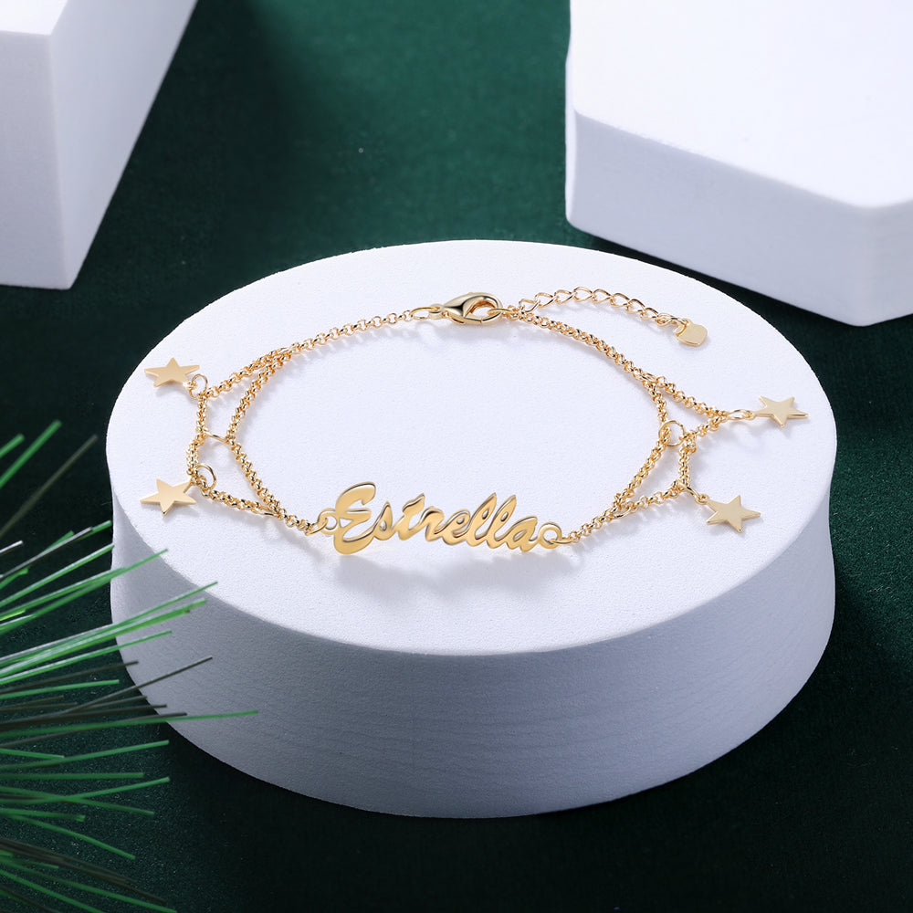 Christmas Gift Custom Name Bracelet
