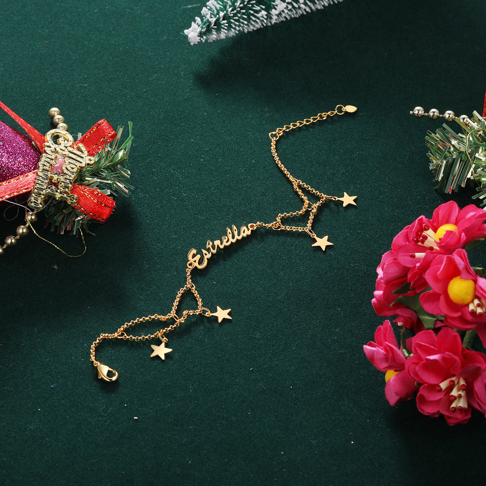 Christmas Gift Custom Name Bracelet