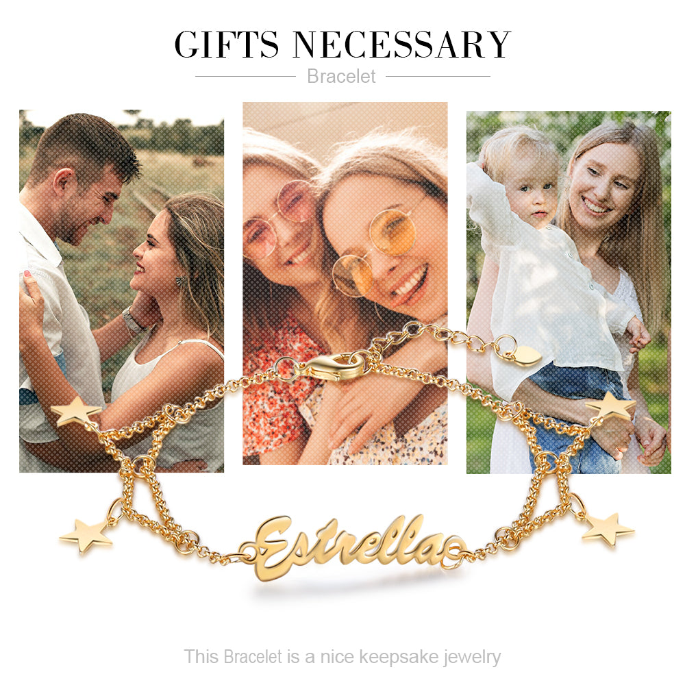 Christmas Gift Custom Name Bracelet