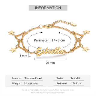 Christmas Gift Custom Name Bracelet