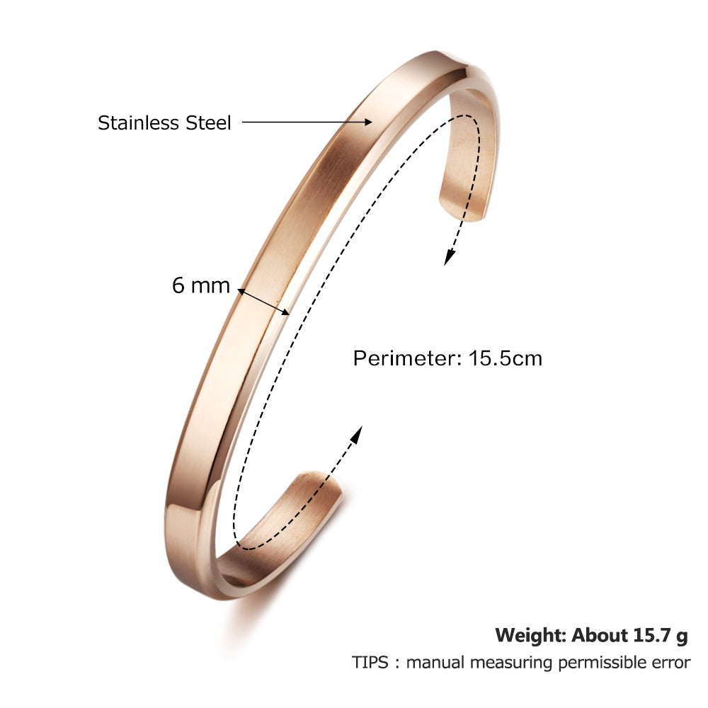 Stainless Steel Engraving Name Bangle Bracelet