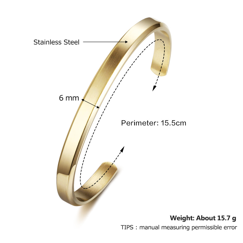Stainless Steel Engraving Name Bangle Bracelet
