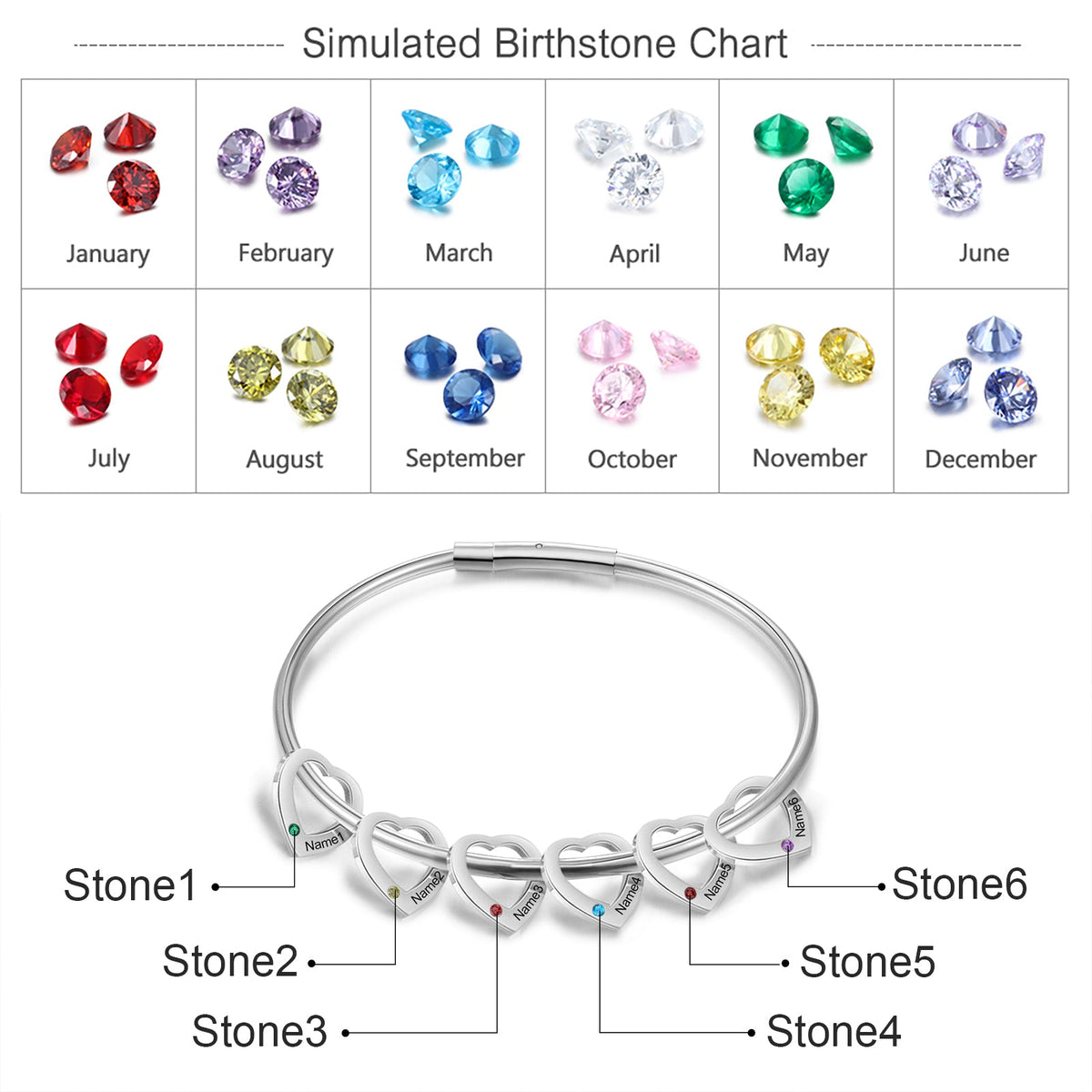 Engraved Stainless Steel Bangle Bracelet
