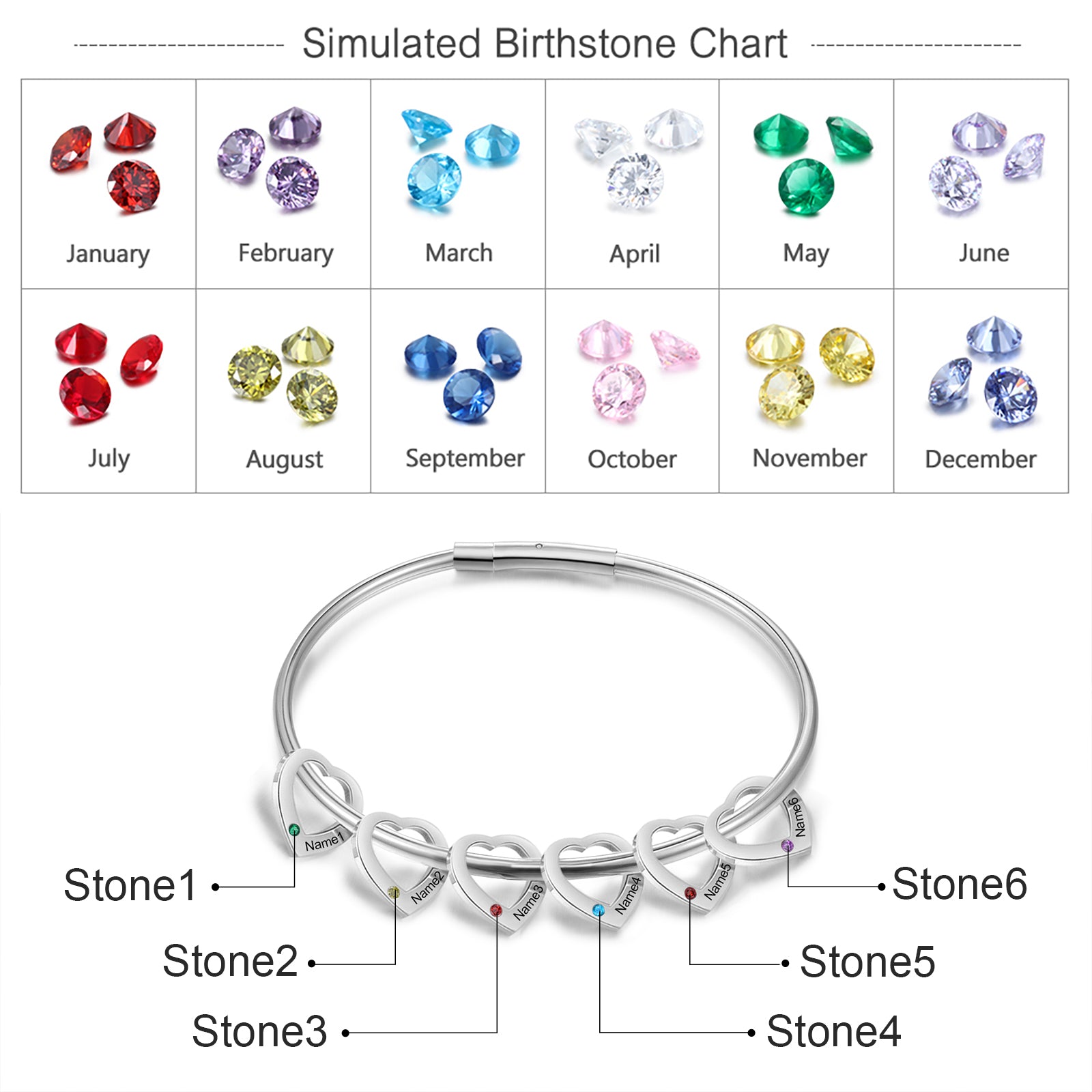 Engraved Stainless Steel Bangle Bracelet
