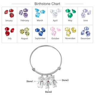 Personalized Stainless Steel Baby Boy Girl Bangle Bracelet