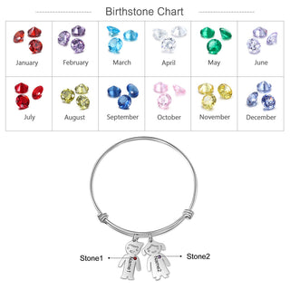 Personalized Stainless Steel Baby Boy Girl Bangle Bracelet