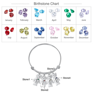 Personalized Stainless Steel Baby Boy Girl Bangle Bracelet