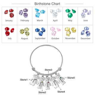 Personalized Stainless Steel Baby Boy Girl Bangle Bracelet