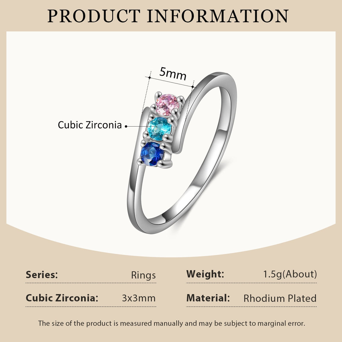 Custom Birthstone Ring