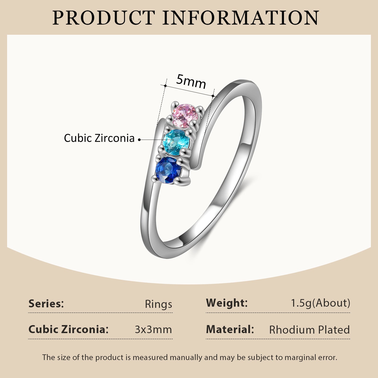 Custom Birthstone Ring