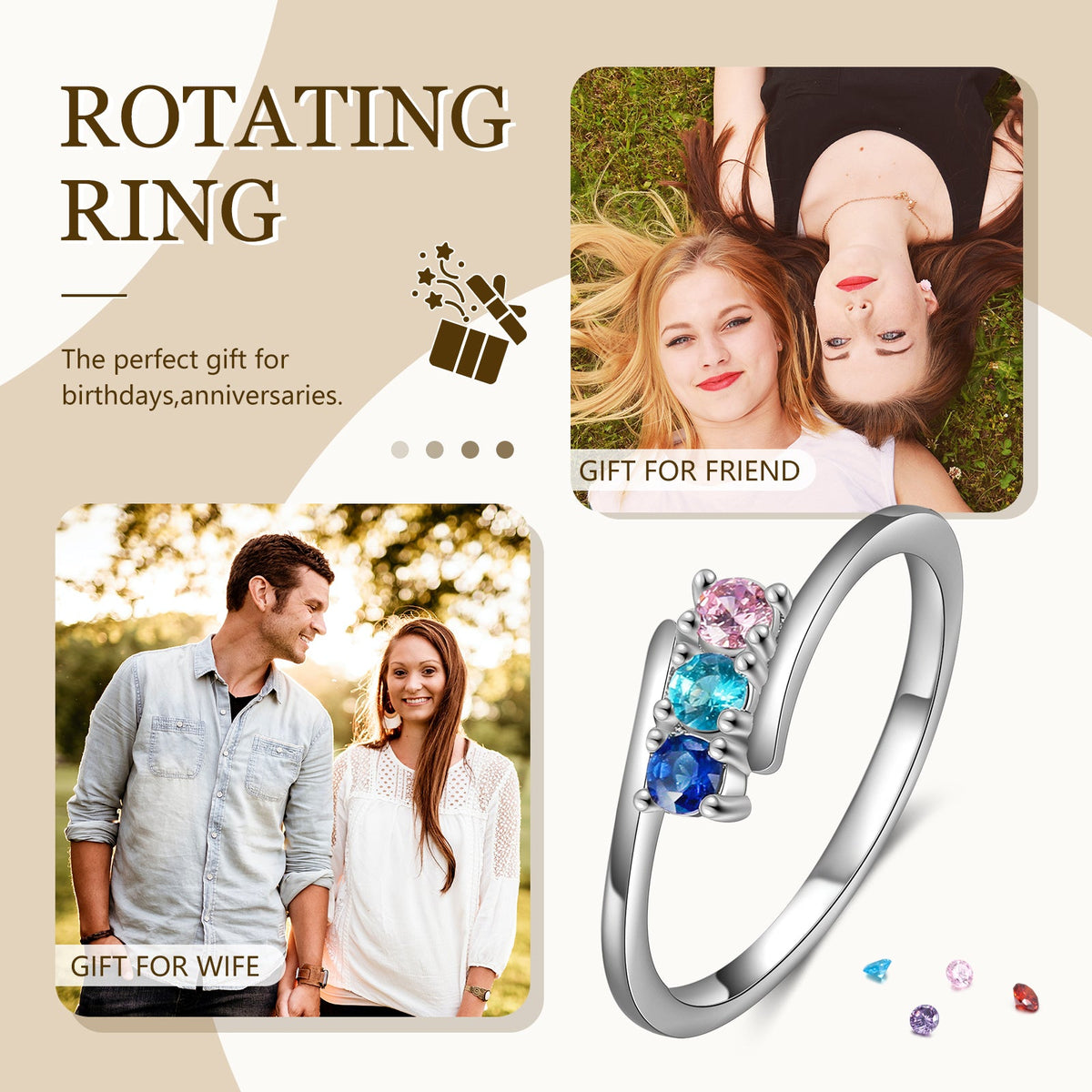Custom Birthstone Ring