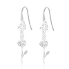 Custom Birthflower Name Earring