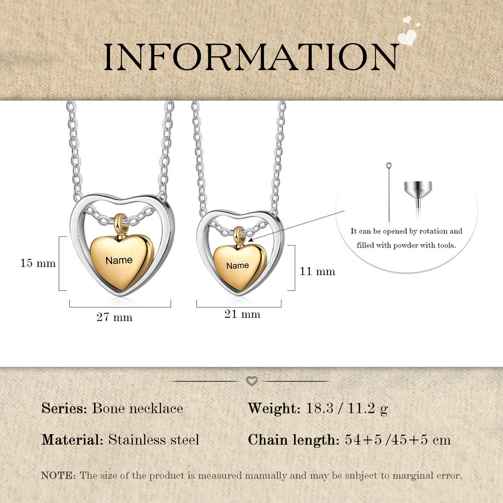 Custom Heart Ashes Necklace