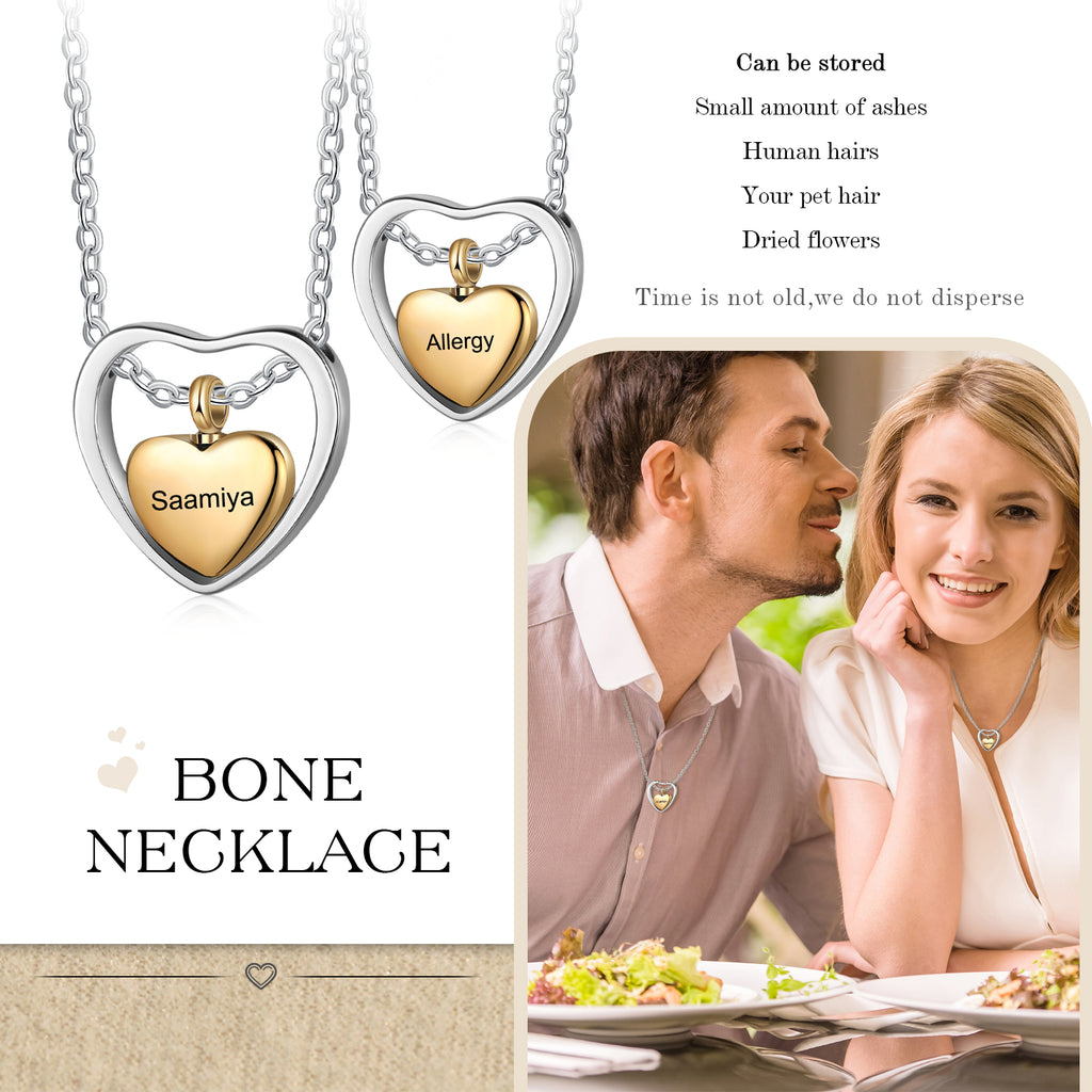 Custom Heart Ashes Necklace