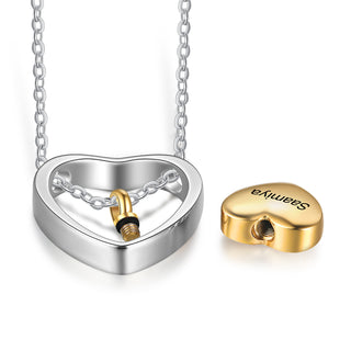 Custom Heart Ashes Necklace