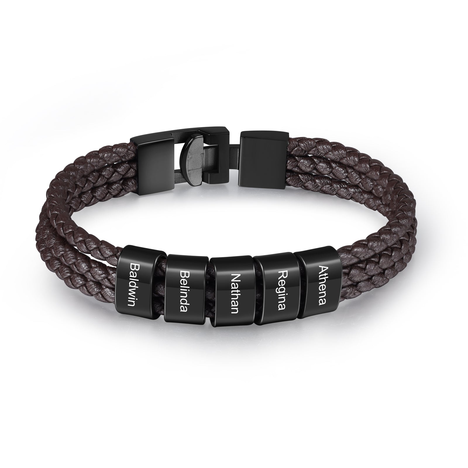 Custom Name Leather Bracelet