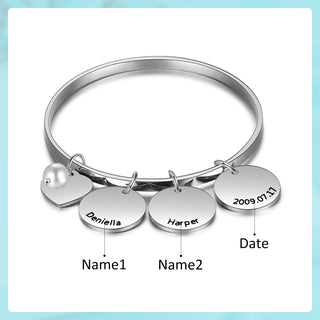 Custom Name Bangle Bracelet