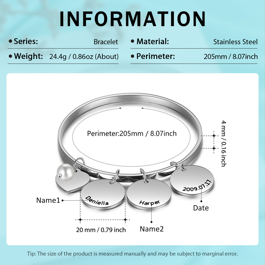 Custom Name Bangle Bracelet