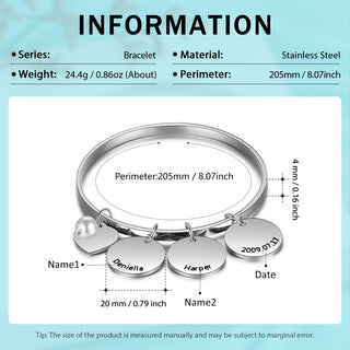 Custom Name Bangle Bracelet